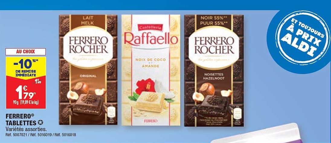 Promo Ferrero Tablettes Chez Aldi Icatalogue Fr