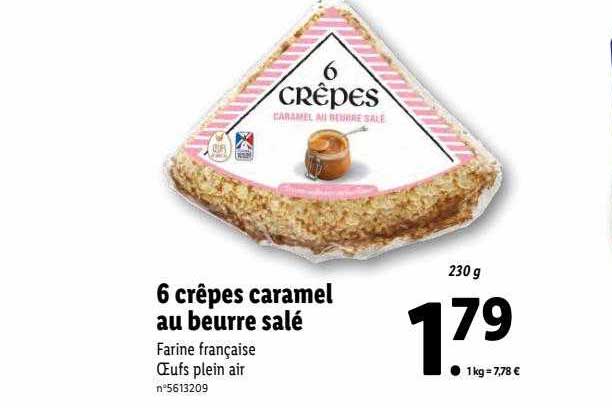 Promo 6 Crêpes Caramel Au Beurre Salé chez Lidl iCatalogue fr