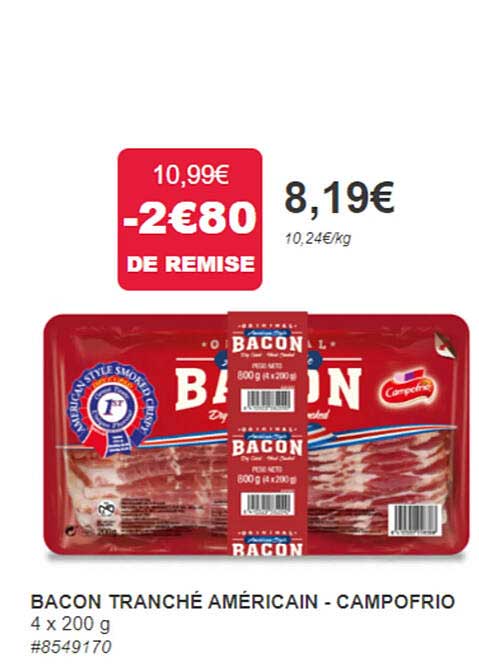 Promo Bacon Tranch Am Ricain Campofrio Chez Costco Icatalogue Fr