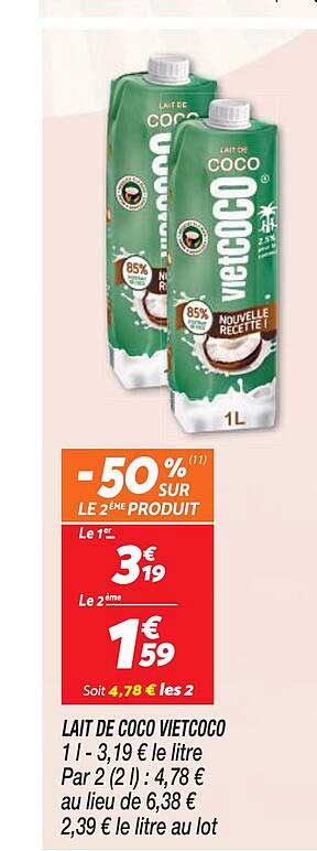 Promo Lait De Coco Vietcoco Chez Netto Icatalogue Fr