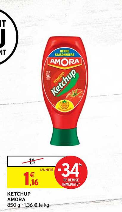 Promo Ketchup Amora chez Intermarché Express iCatalogue fr