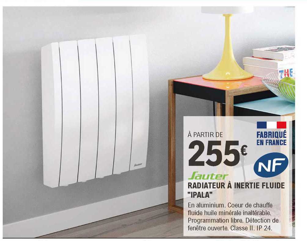 Offre Radiateur à Inertie Fluide ipala Sauter chez ELeclerc Brico