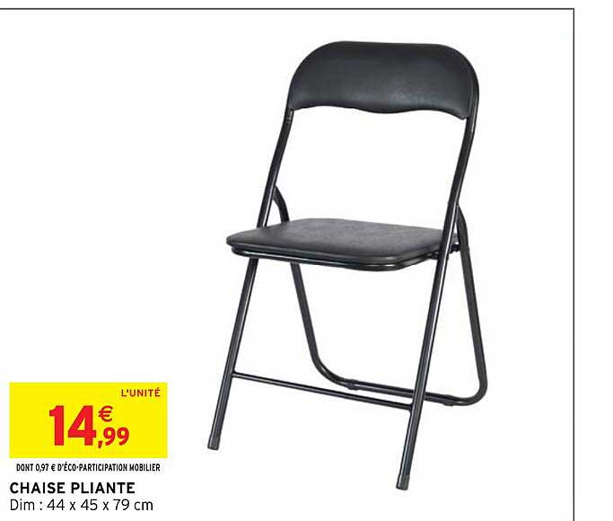 Promo Chaise Pliante chez Intermarché Hyper iCatalogue fr