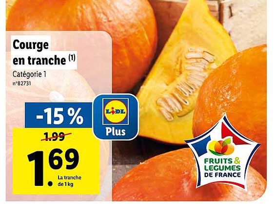 Promo Courge En Tranche Chez Lidl Icatalogue Fr