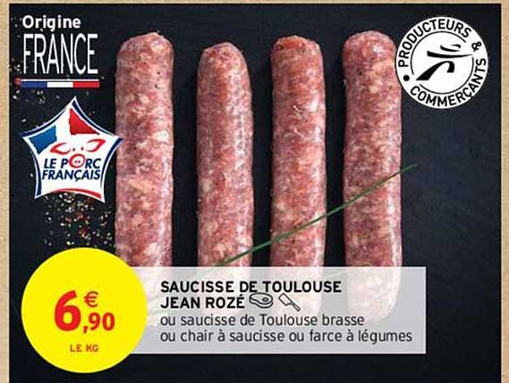 Promo Saucisse De Toulouse Jean Rozé chez Intermarché iCatalogue fr