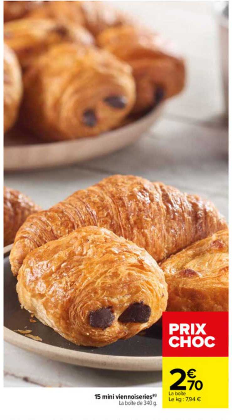 Promo 15 Mini Viennoiseries Chez Carrefour ICatalogue Fr