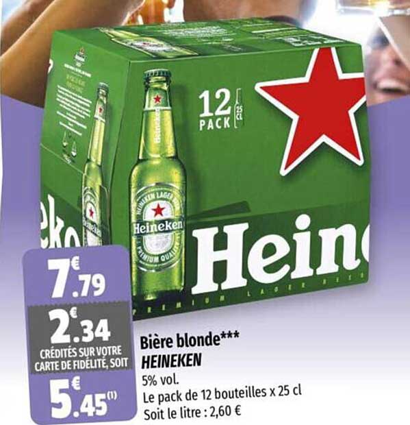 Promo Bière Blonde Heineken chez Coccinelle Express iCatalogue fr