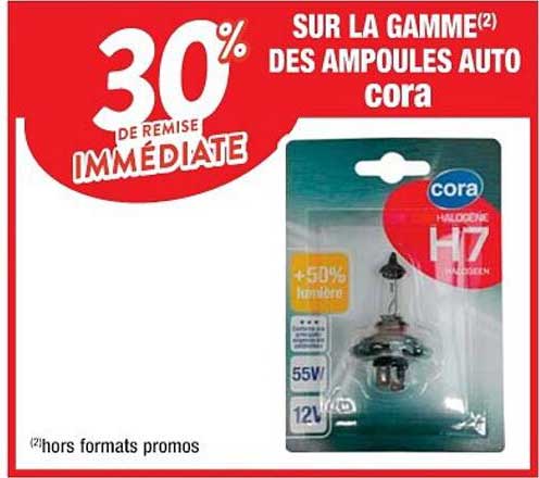 Offre La Gamme Des Ampoules Auto Cora Chez Cora