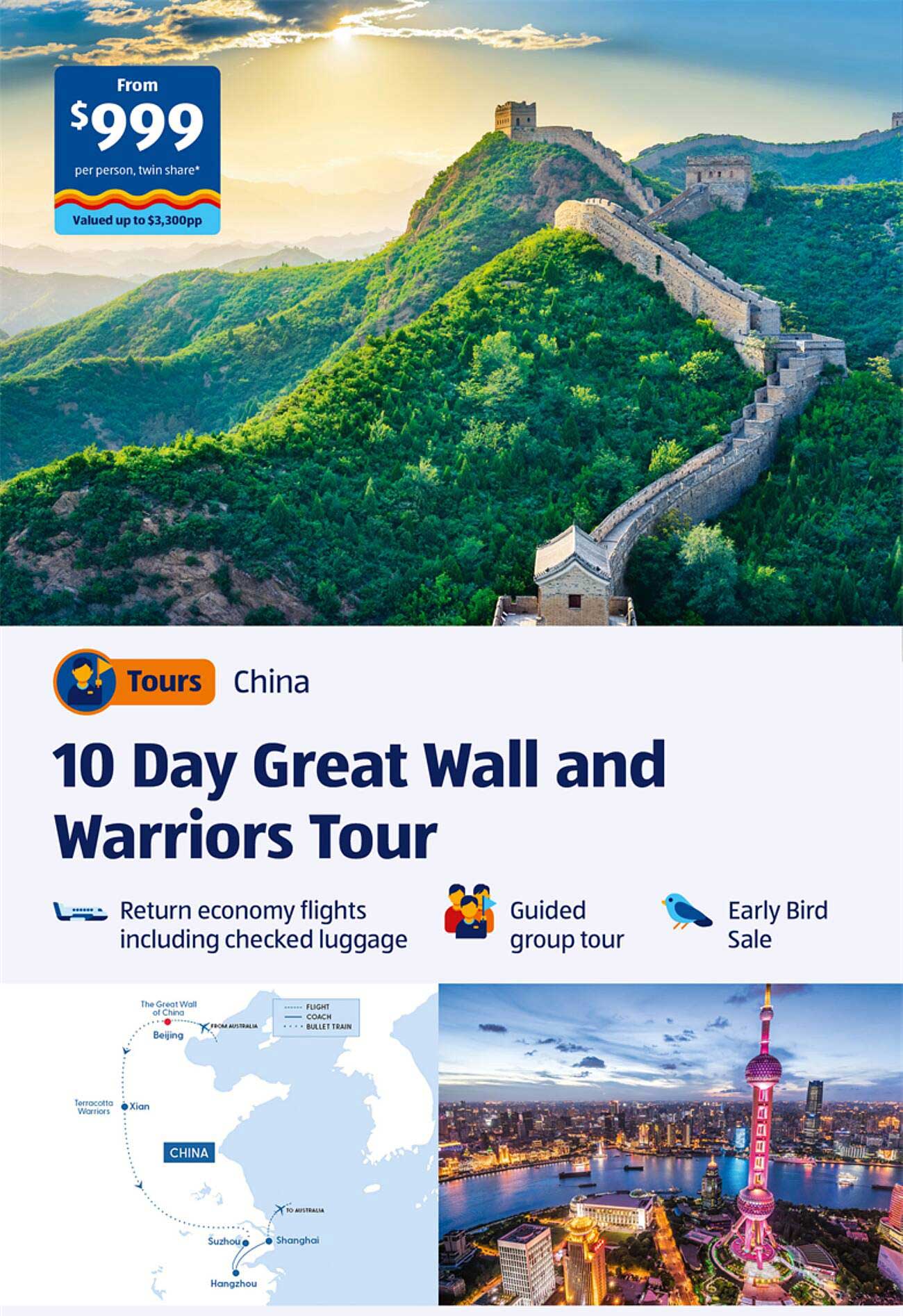 10 Day Great Wall and Warriors Tour