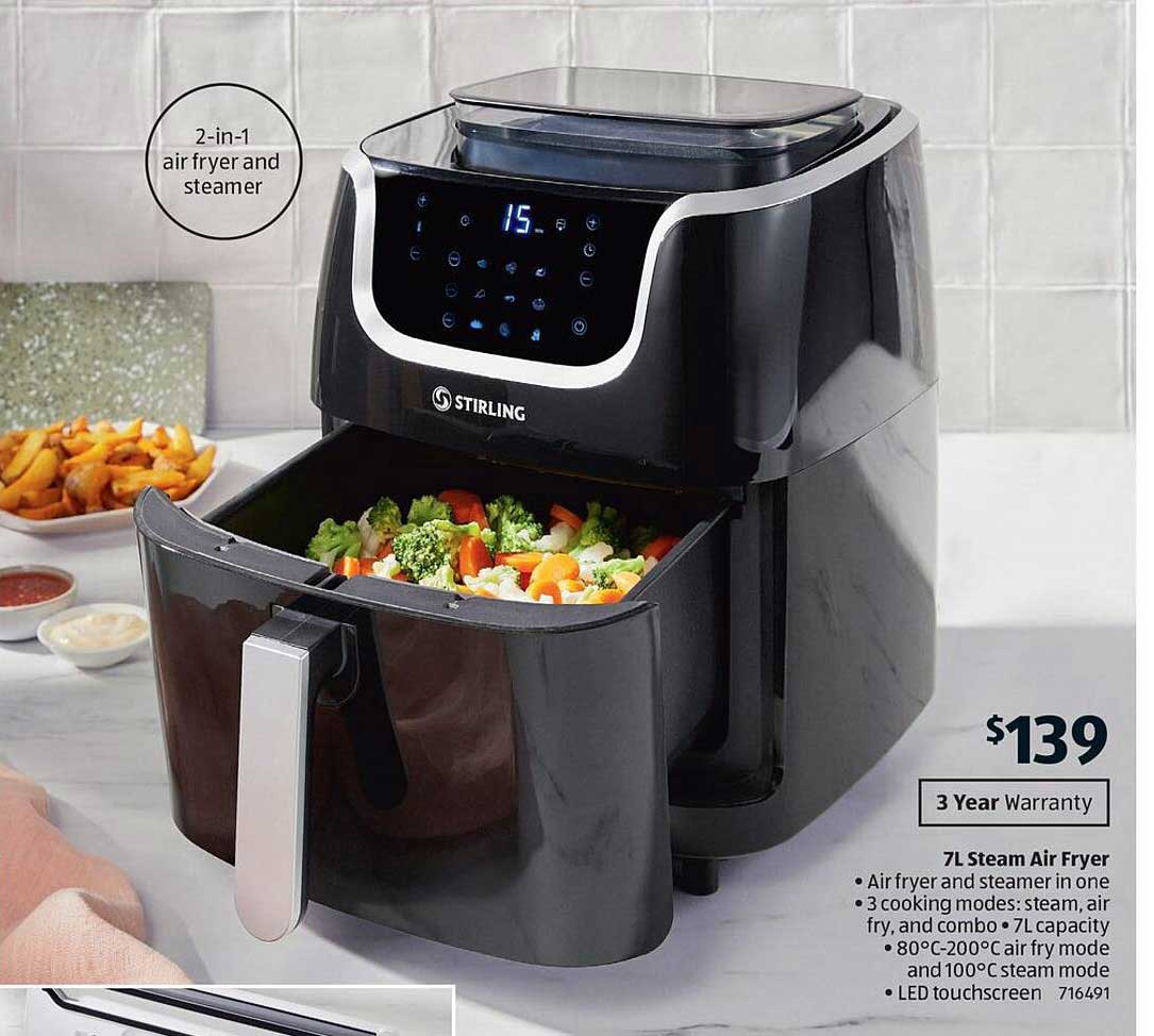 2-in-1 Air Fryer and Steamer