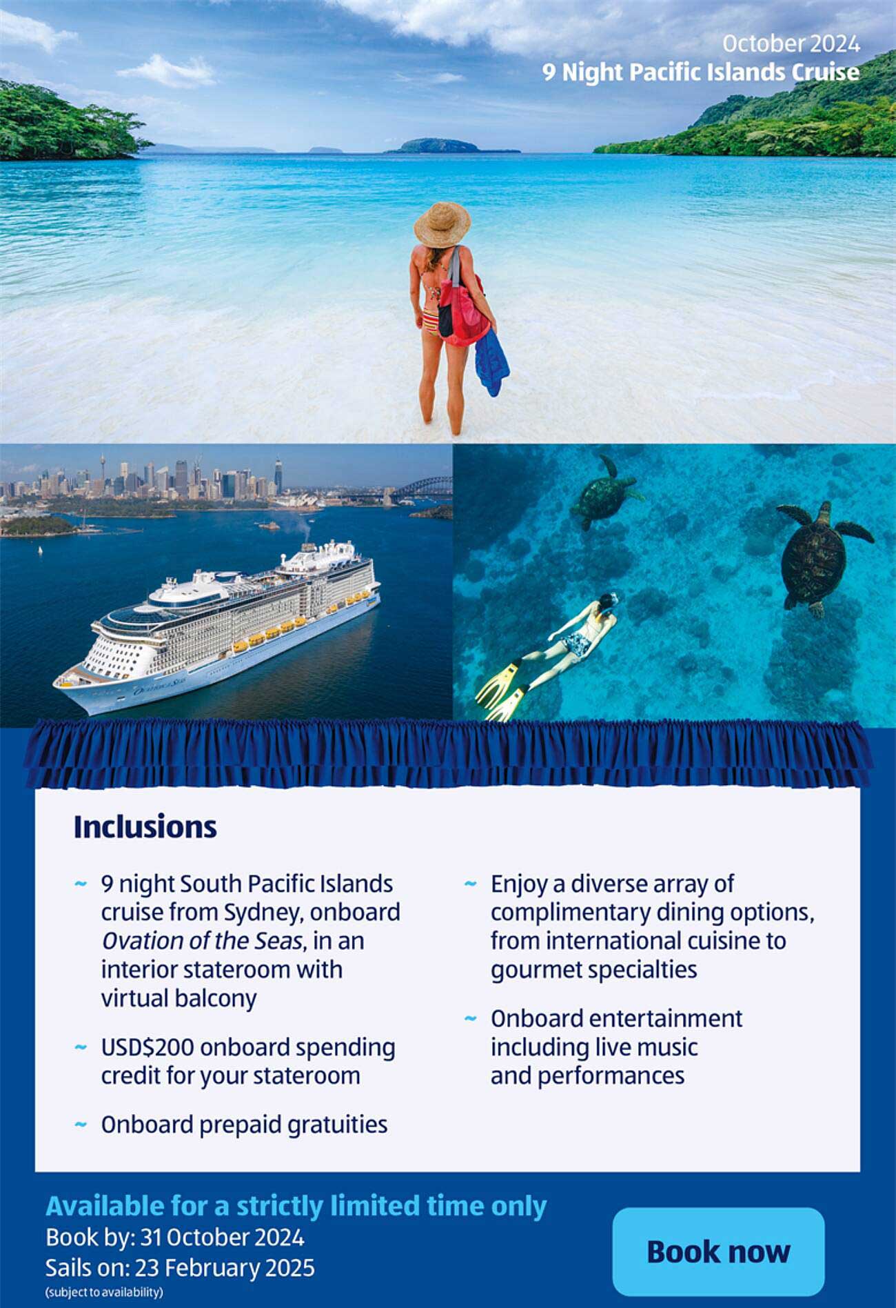 9 Night Pacific Islands Cruise