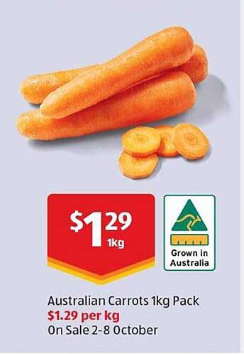 Australian Carrots 1kg Pack