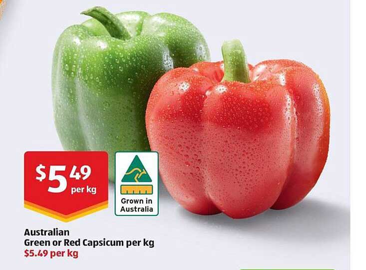 Australian Green or Red Capsicum