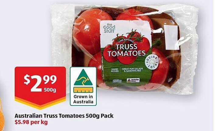 Australian Truss Tomatoes 500g Pack