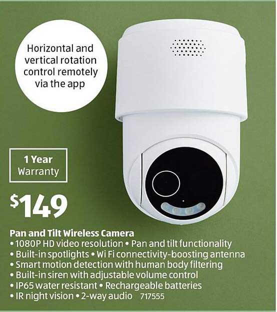 Pan and Tilt Wireless Camera