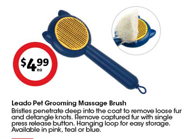 Leado Pet Grooming Massage Brush