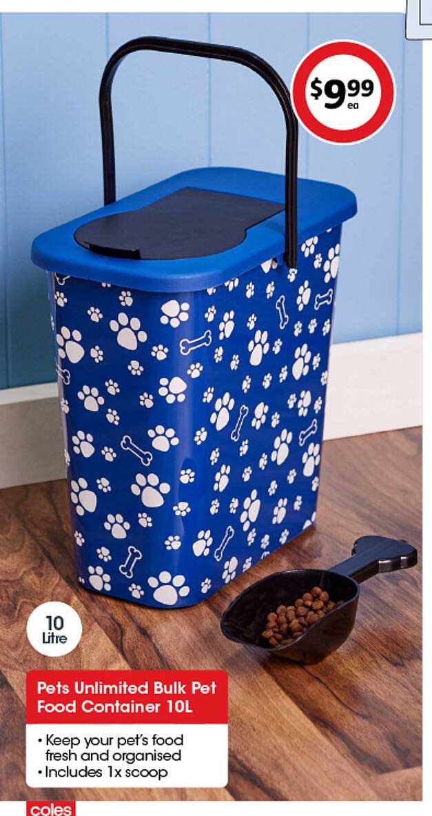 Pets Unlimited Bulk Pet Food Container 10L