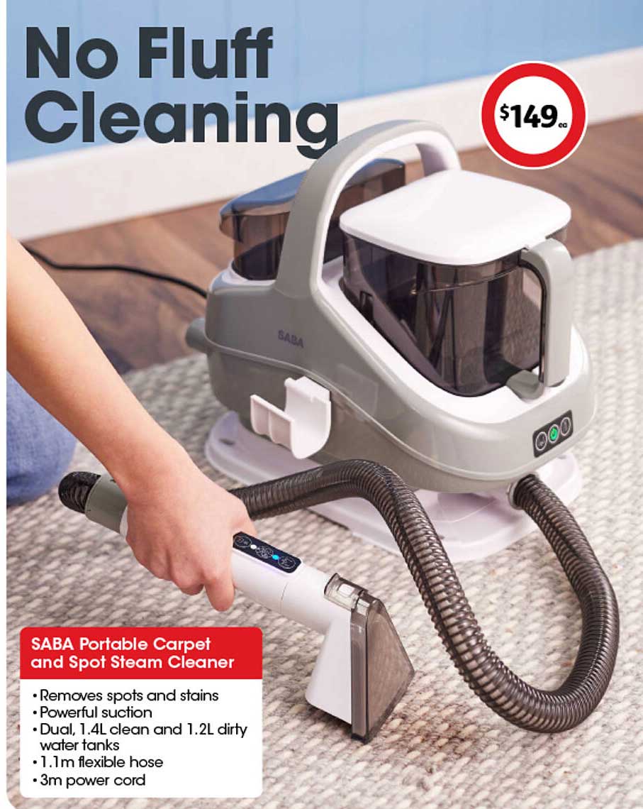 SABA Portable Carpet and Spot Steam Cleaner