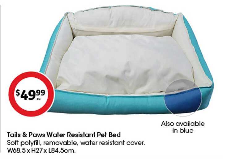 Tails & Paws Water Resistant Pet Bed