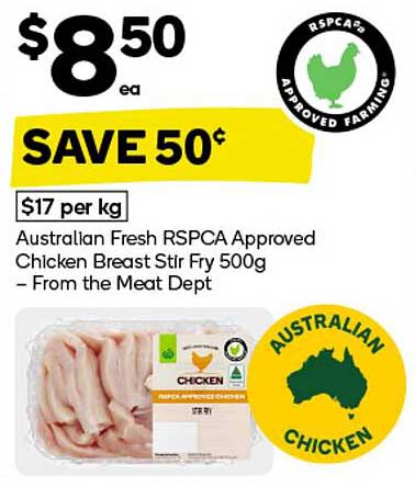 Australian Fresh RSPCA Approved Chicken Breast Stir Fry