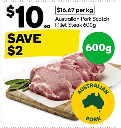 Australian Pork Scotch Fillet Steak