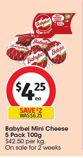 Babybel Mini Cheese 5 Pack 100g