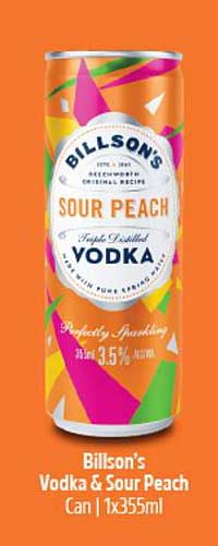 Billson's Sour Peach Vodka