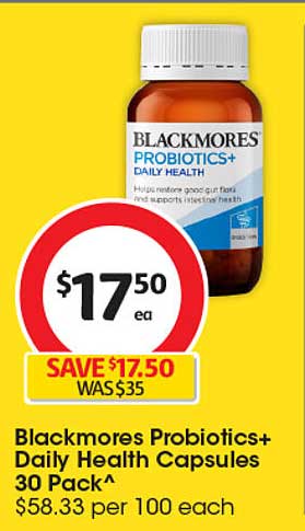 Blackmores Probiotics+ Daily Health Capsules 30 Pack^