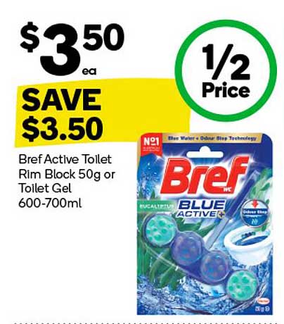 Bref Active Toilet Rim Block or Toilet Gel