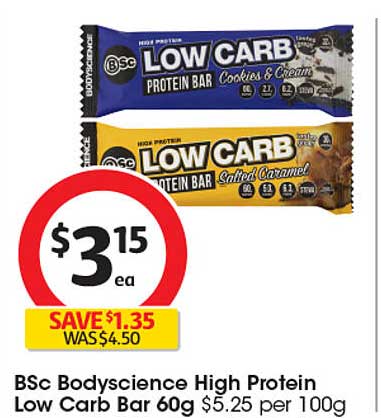 BSc Bodyscience High Protein Low Carb Bar