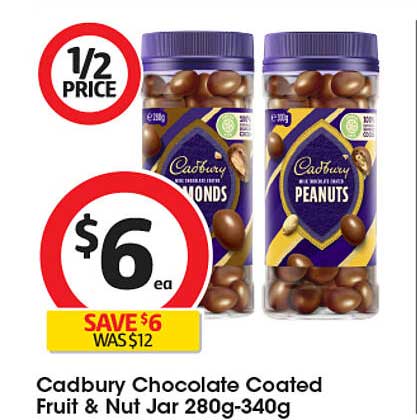 Cadbury Chocolate Coated Fruit & Nut Jar