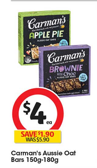 Carman's Aussie Oat Bars