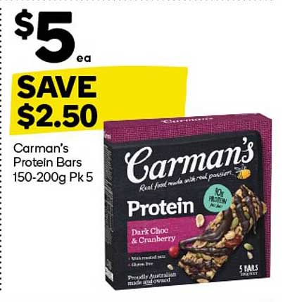 Carman's Protein Bars