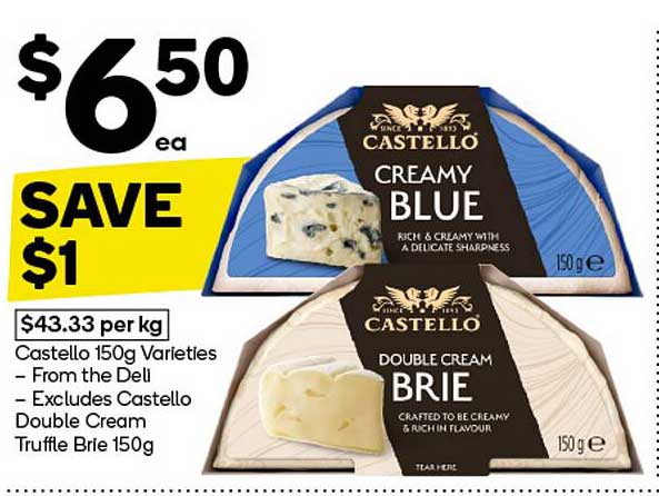 Castello Creamy Blue and Double Cream Brie