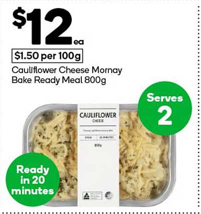 Cauliflower Cheese Mornay Bake Ready Meal