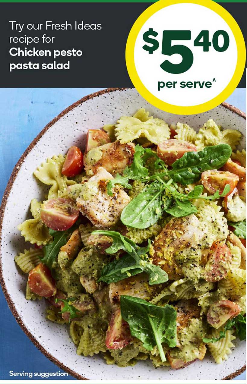 Chicken pesto pasta salad