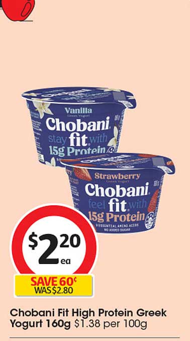 Chobani Fit High Protein Greek Yogurt