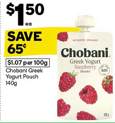 Chobani Greek Yogurt Raspberry