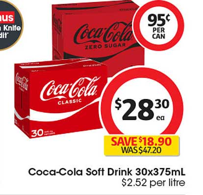 Coca-Cola Soft Drink 30x375mL