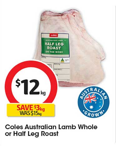 Coles Australian Lamb Whole or Half Leg Roast