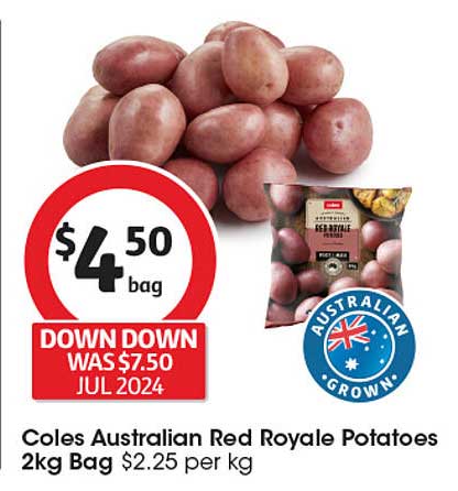 Coles Australian Red Royale Potatoes