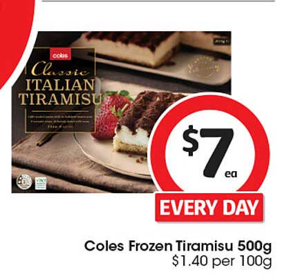 Coles Frozen Tiramisu