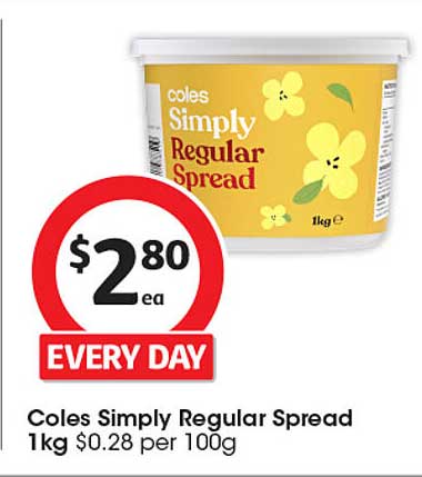 Coles Simply Regular Spread