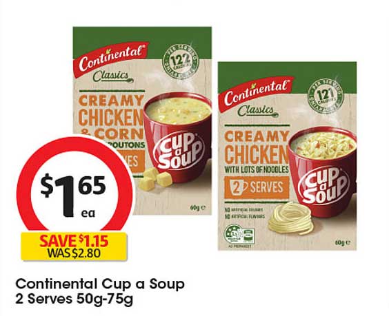 Continental Cup a Soup 2 Serves 50g-75g