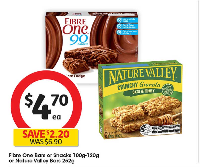 Fibre One Bars or Snacks or Nature Valley Bars