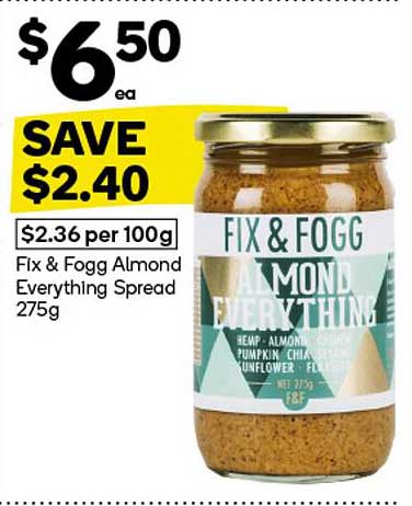 Fix & Fogg Almond Everything Spread