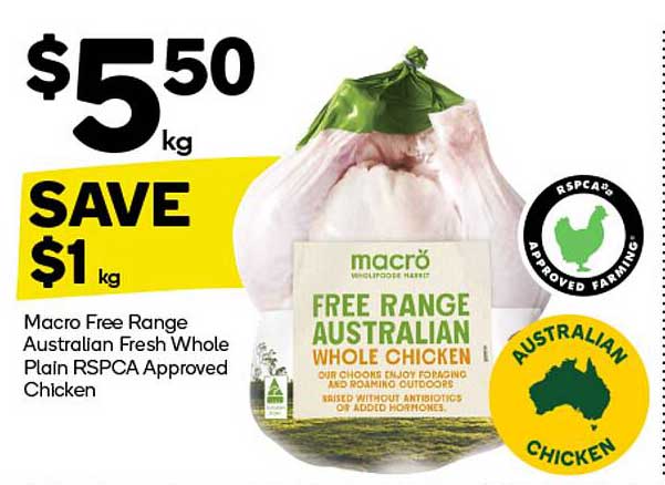 FREE RANGE AUSTRALIAN WHOLE CHICKEN