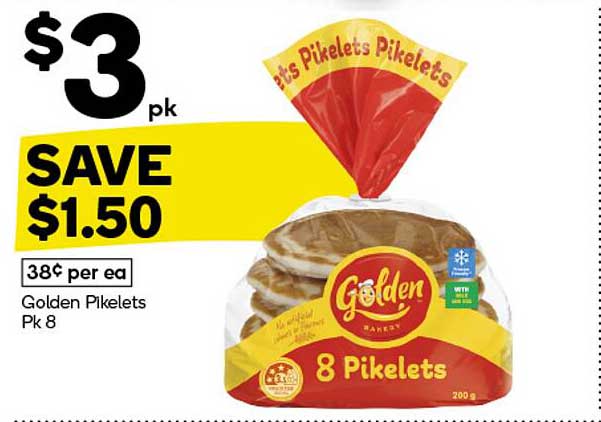 Golden Pikelets Pk 8