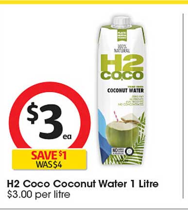 H2 Coco Coconut Water 1 Litre