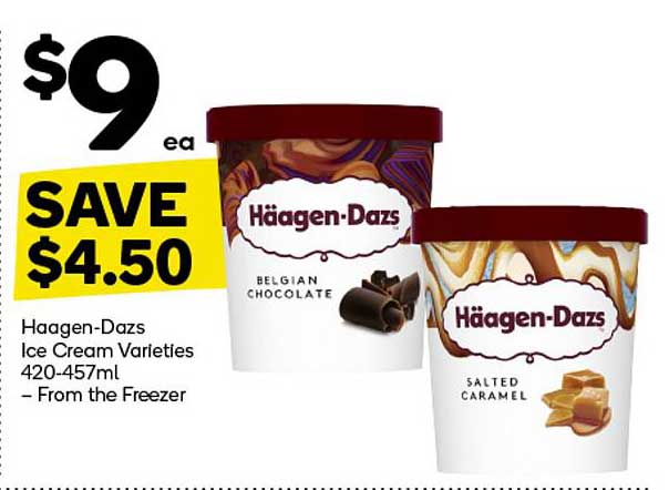 Häagen-Dazs Ice Cream Varieties